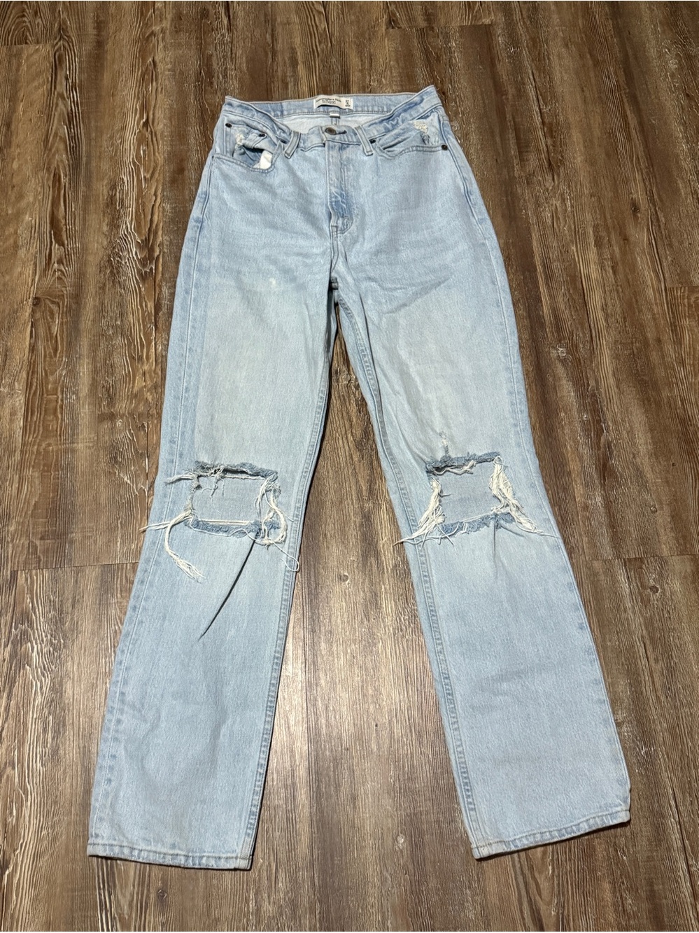 Abercrombie & Fitch The 90s Straight Jeans Women's 4/27 Ultra High Rise Curve Lo